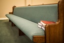 Church pews are and sanctuaries are ready for us.