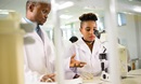 Students study in one of the modern science labs at United Methodist-related Africa University in Mutare, Zimbabwe.