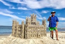 Dylan Mulligan, the Georgia Sandman, built a replica of Highclere Castle, known to the world as Downton Abbey. This creation, built at Gould's Inlet on Saint Simons Island, Georgia, took a total of seven hours and contains over one hundred gallons of water.Photo courtesy of Dylan Mulligan. 