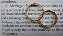 Two wedding bands rest on the passage on marriage in the Book of Discipline. Photo illustration by Kathleen Barry, UM News.