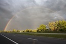 A rainbow forms in the aftermath of a tornado near Poplar Bluff, Missouri. File photo by Mike DuBose, United Methodist News.