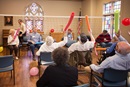 Balloon volleyball is one of many activities at Respite Ministry, a memory care program that was founded at First United Methodist Church in Montgomery, Alabama. Photo courtesy of Respite Ministry.