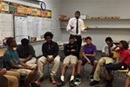 Former NBA player Shan Foster mentors a group of teens in partnership with the YWCA and United Methodist Men. Photo courtesy of Shan Foster. 