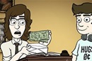 "Money" illustration from the Wesleys Take the Web series, drawn by Jonathan Richter and Charlie Baber for United Methodist Communications.