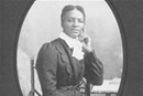 Historic photo of Susan Angeline Collins, taken in Los Angeles, California. Collins served as a Methodist missionary in Africa for 31 years. Image courtesy of the General Commission on Archives and History. 