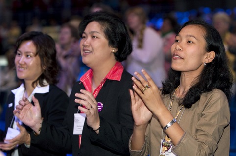 Women participate in a UMW assembly in 2010. File photo courtesy of United Methodist Communications. 