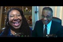 Erin Hawkins and the Rev. Emmanuel Cleaver discuss voter suppression. Screenshot of video by United Methodist Communications.