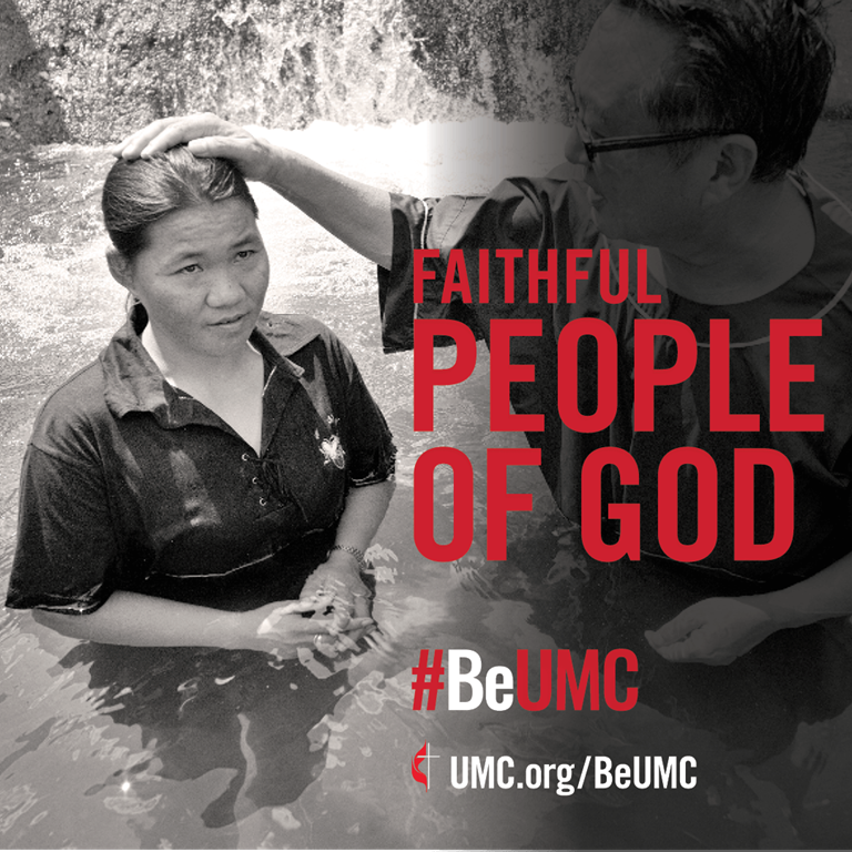 We are dedicated to growing in faith as we become disciples of Jesus Christ. The #BeUMC campaign reminds us of who we are at our best — the spirit-filled, resilient, connected, missional, faithful, diverse, deeply rooted, committed, disciple-making, Jesus-seeking, generous, justice-seeking, world-changing people of God called The United Methodist Church. Social media graphic, English.